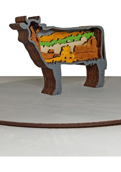 Ahşap Mdf Çok Katmanlı Inek Dekoratif Obje modelleri