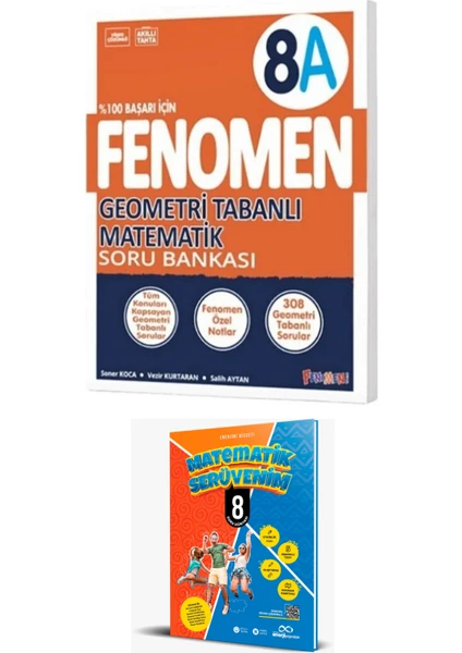 Fenomen Yayınları 2025 Okul 8. Sınıf Geometri Tabanlı Matematik 8A Soru Bankası + 8. Sınıf Matematik Serüvenim