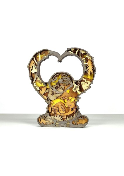 Ahşap Mdf Çok Katmanlı Tembel Hayvan Dekoratif Obje