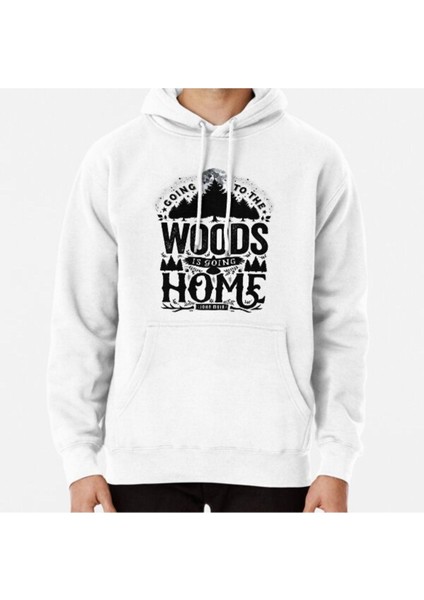 The Woods Baskılı Kapşonlu Sweatshirt