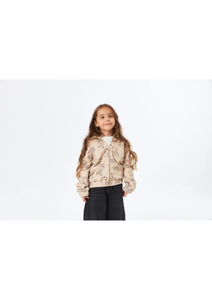 SCK-1322 Serbend Kids Kız Çocuk Kapüşonlu Fermuarlı Sweat