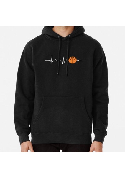 Basketball Heartbeat Baskılı Sweatshirt Hoodie