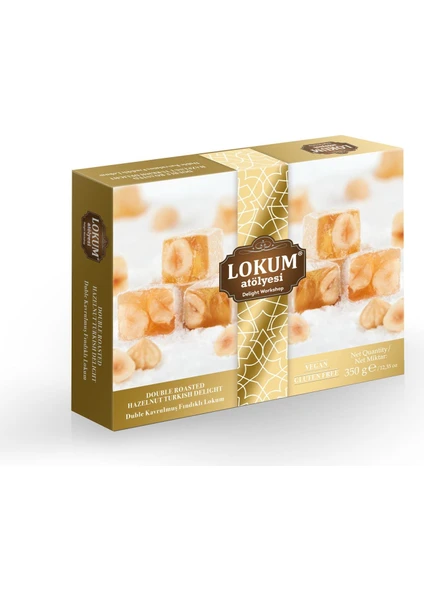 Duble Kavrulmuş Fındıklı Lokum 350G