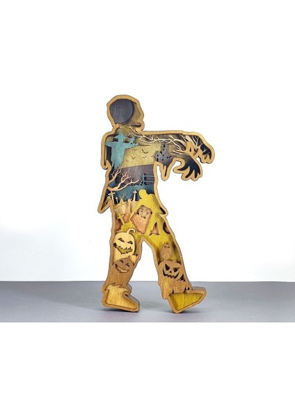 Ahşap Mdf Çok Katmanlı Zombi Dekoratif Obje