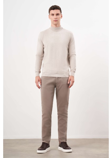 Erkek Bej Basic Yarım Balıkçı Yaka Dynamic Fit Rahat Kesim Triko fırsatları