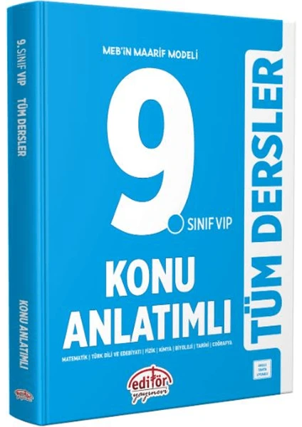 Editör Yayınları 9. Sınıf Vip Tüm Dersler Konu Anlatımlı