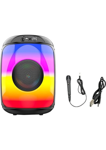 Polygold ZQS1438 Süper Bass Rgb Işıklı Fm Radyolu Mikrofonlu Bluetooh Hoparlör