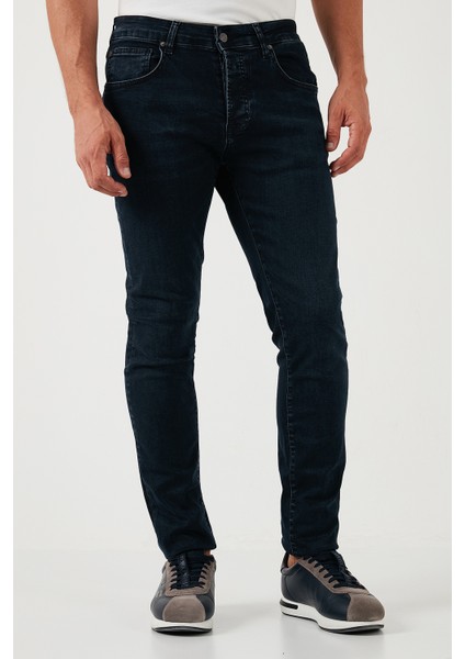 Pamuklu Normal Bel Slim Fit Dar Paça Jeans Erkek Kot Pantolon 1120S03NAPOLI