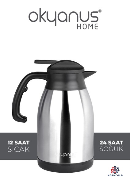 2 Litre Paslanmaz Çelik Inox Termos
