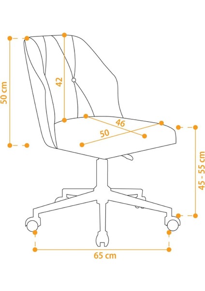 Elegance Genç Odası Amortisörlü Tekerlekli Çalışma Sandalyesi (gri (3040))