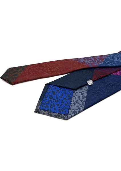 Motif Desen Çok Renkli Patchwork Klasik Kravat KK12775