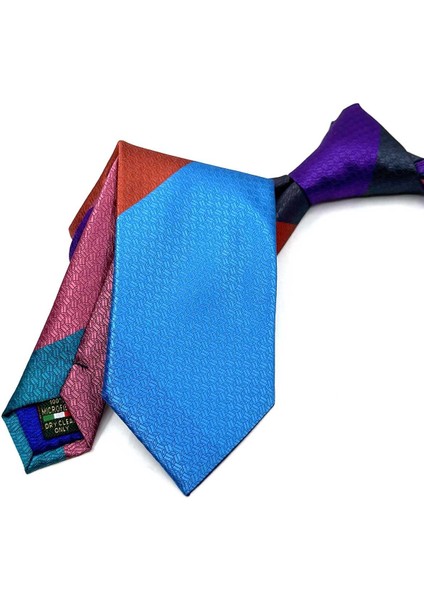 Nokta Desen Çok Renkli Patchwork Klasik Kravat KK12814
