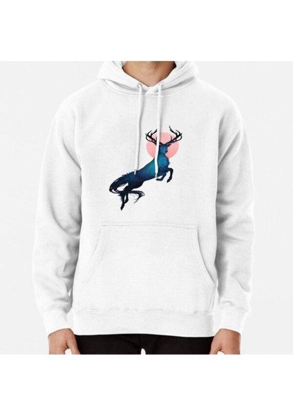 Kelpie Stag Baskılı Kapşonlu Sweatshirt