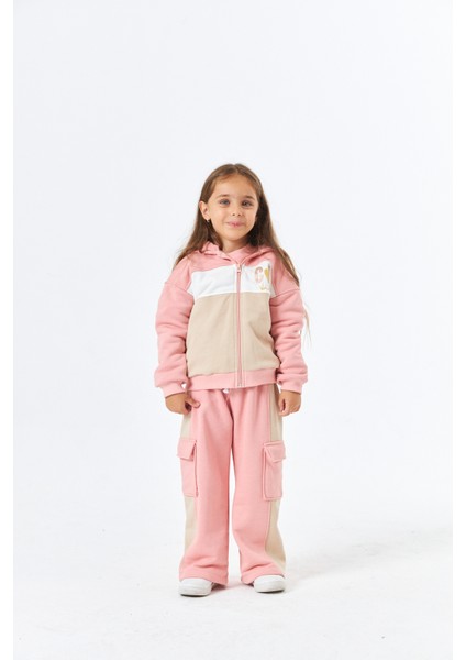 SCK-1348 Serbend Kids Kız Çocuk Kapüşonlu Fermuarlı Sweat