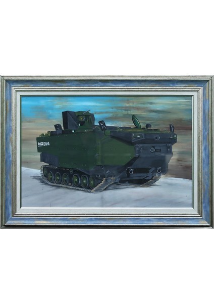 El Işçiliği Kumaş Boyama Tablo Zaha 70X50 cm - 5989