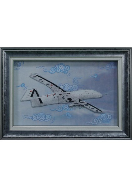 El Işçiliği Kum Iğnesi Tablo Bayraktar Tb3 68X47 cm - 5985