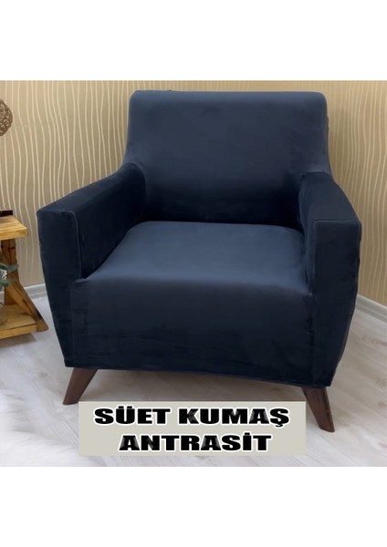Süet Detaylı Angora Kumaş Tekli Koltuk & Berjer Koltuk Kılıfı