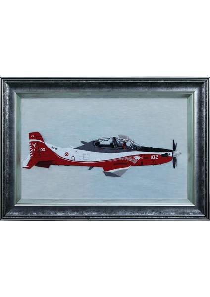 El Işçiliği El Nakışı Tablo Hürkuş 70X50 cm - 5990