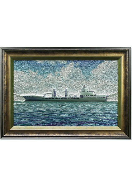 El Işçiliği Aliminyum Folyo Kabartma Tablo Dimdeg 70X50 cm -6000