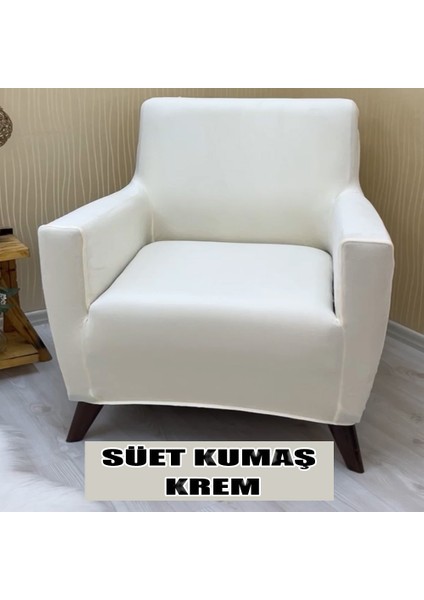 Süet Detaylı Angora Kumaş Tekli Koltuk & Berjer Koltuk Kılıfı