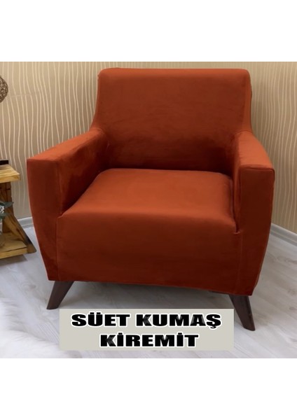 Süet Detaylı Angora Kumaş Tekli Koltuk & Berjer Koltuk Kılıfı