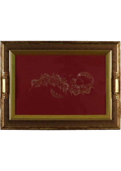 El Işçiliği Tezhip Tepsi 36 x 48 cm - 5935