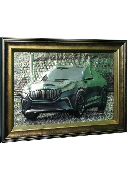 El Işçiliği Aliminyum Kabartma Tablo Togg 68X47 cm 5987 fiyatları