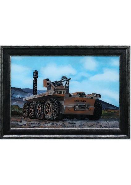 El Işçiliği Cam Boyama Tablo Kapgan 70X50 cm - 5996