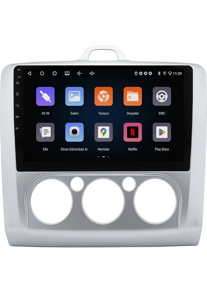 Ford Focus (2006-2011)Android 14 Multimedya Carplay 10 Inch 4 GB Ram / 64 GB Hafıza CRV-4123XR modelleri