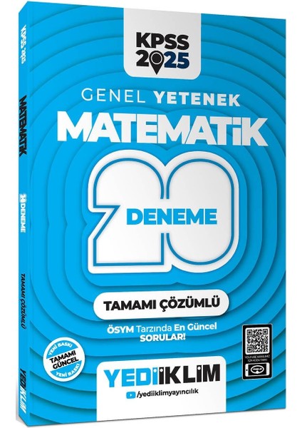 2025 KPSS Genel Yetenek Matematik Tamamı Çözümlü 20 Deneme