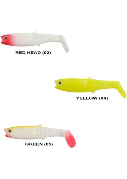 Buster Shad 10CM Silikon Yem (25 Adet) Yellow Red-Standart