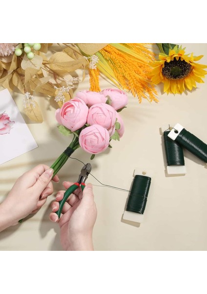 Çiçek Düzenleme Kiti Çiçek Bandı 1 x 35 metre Çiçek Teli No 26 0.8 mm Sarma fiyatları