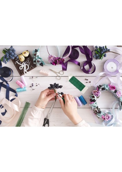 Çiçek Düzenleme Kiti Çiçek Bandı 1 x 35 metre Çiçek Teli No 26 0.8 mm Sarma indirimleri