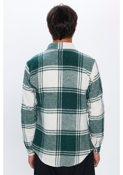Erkek Slim Fit Dar Kesim Oduncu Kareli Kışlık Gömlek indirimleri