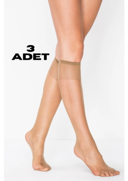 3 Adet. Vizon. Mat. 15 Den. Süper. Ince. Burnu Dayanıklı. Pantolon Çorabı. Renk No:86