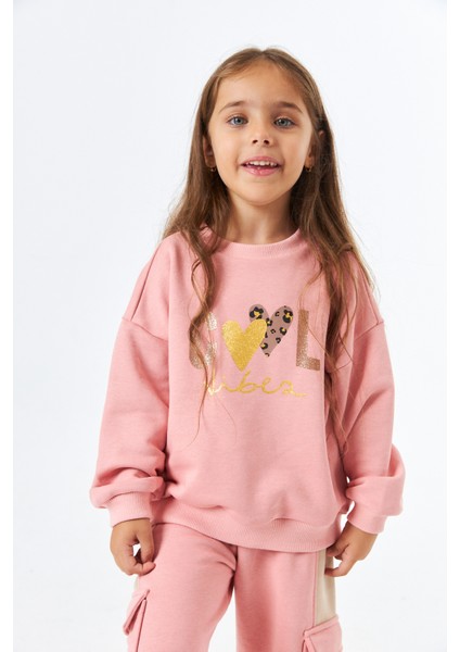 SCK-1323 Serbend Kids Kız Bisiklet Yaka Sweat