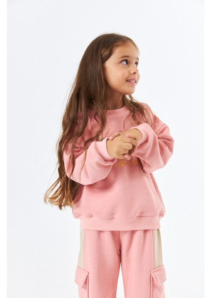 SCK-1323 Serbend Kids Kız Bisiklet Yaka Sweat