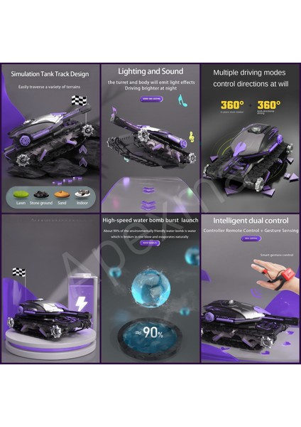 2.4ghz Uzaktan Kumandalı 3.7 V Şarjlı 4WD Paletli Su Bombası Atan Rc Savaş Tankı indirimleri