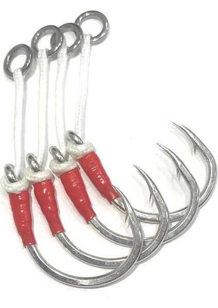 Eyed Asist Hook 4 Adet 5-0 Single 250LBS