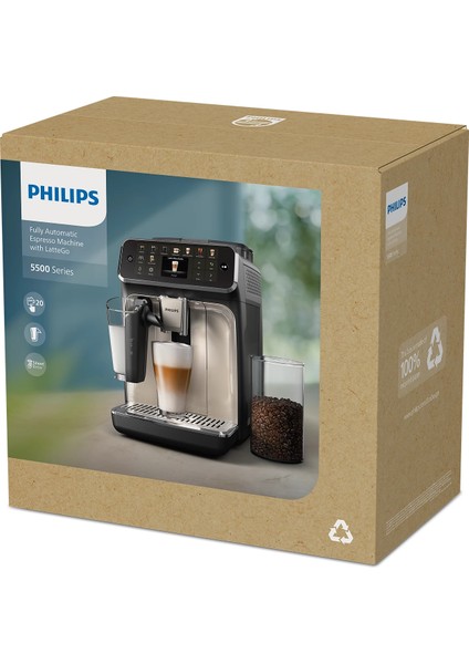 5000 Yeni Seri 20 Farklı Sıcak ve Soğuk Içecek Ultra Premium Lattego Tam Otomatik Espresso Makinesi, , Silent Brew+Luciole Lambader Hediye