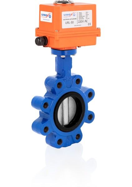 DN40-11/2" Lug Tip 220 V Ac Elektrikli Aktüatörlü Kelebek Vana Nikel Klape