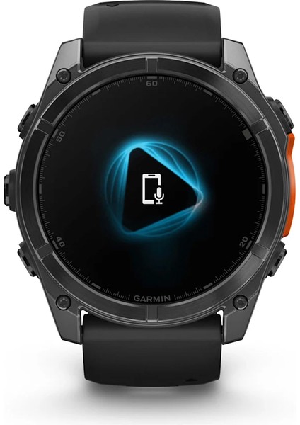 Fenix 8 – 51MM Amoled Slate Gri, Siyah Silikon Kayışlı