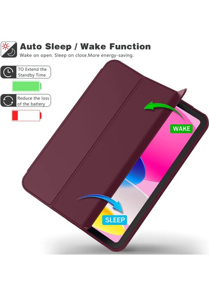 Apple iPad 10. Nesil 10.9 (2022) Kalemlikli Uyku Modlu Yatay Standlı Stromix Smart Kılıf A2696 A2757 A2777 A3162 fırsatları