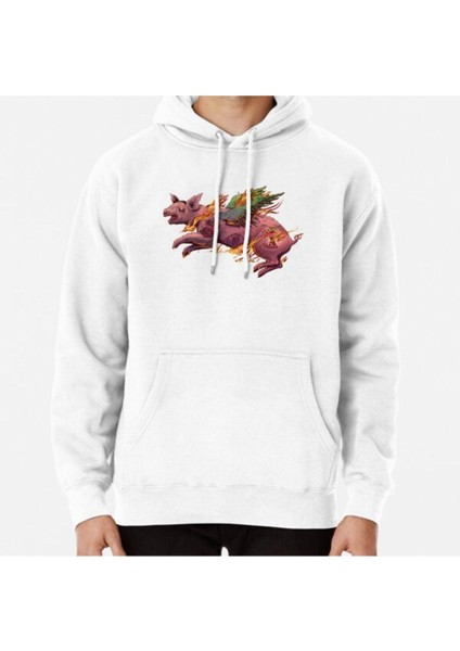 Porky Panic Baskılı Kapşonlu Sweatshirt