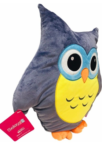 Selay Peluş Baykuş Yastık 35 cm