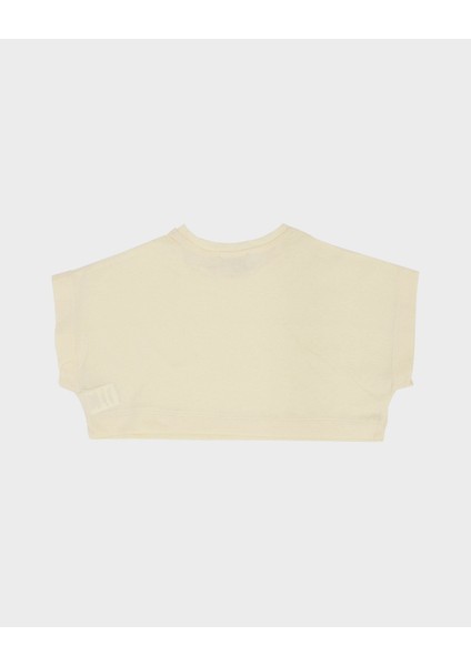 Kız Çocuk Pamuklu Basic Crop Tişört_RG1604