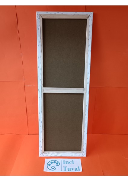 35X100 cm Tuval Profesyonel 1.kalite %100 Pamuk 380GR/M2 Ressam Dokulu Astarlı Gergin Arkadan Zımbalı