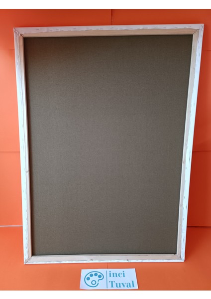 80X100 cm Tuval Profesyonel 1.kalite %100 Pamuk 380GR/M2 Ressam Dokulu Astarlı Gergin Arkadan Zımbalı