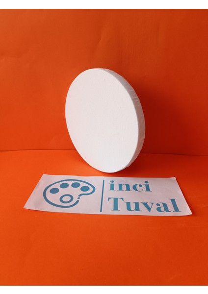 20 cm Daire Yuvarlak Tuval Profesyonel 1.kalite Pamuk 380GR/M2 Dokulu Astarlı Gergin Arkadan Zımbalı