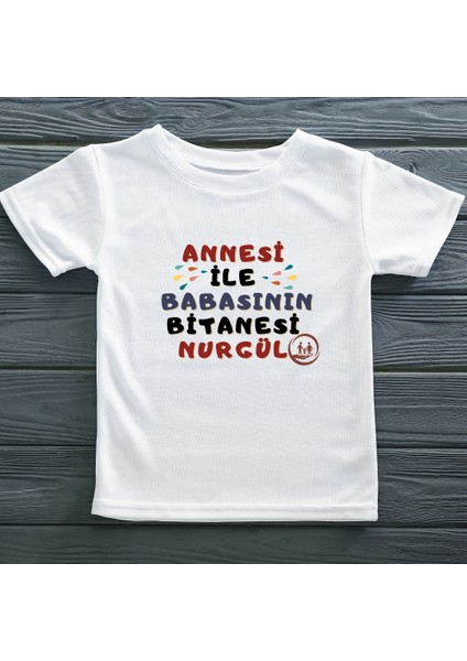 Annesi ile Babasının Birtanesi Baskılı Tişört Kızk Çocuk